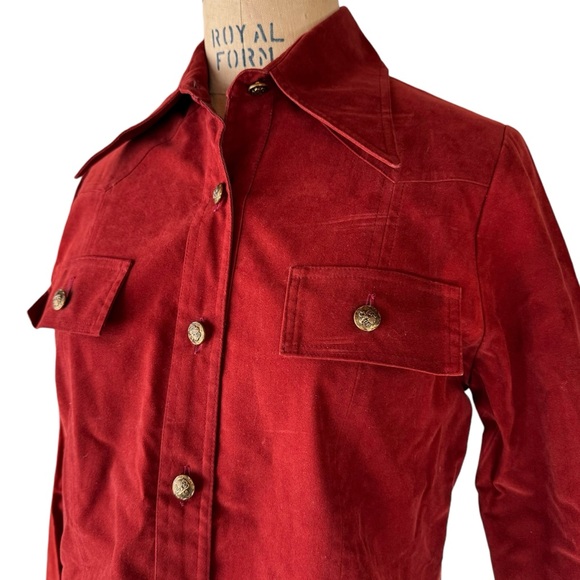 Vintage 70s Red Suede Suit - Picture 3 of 16